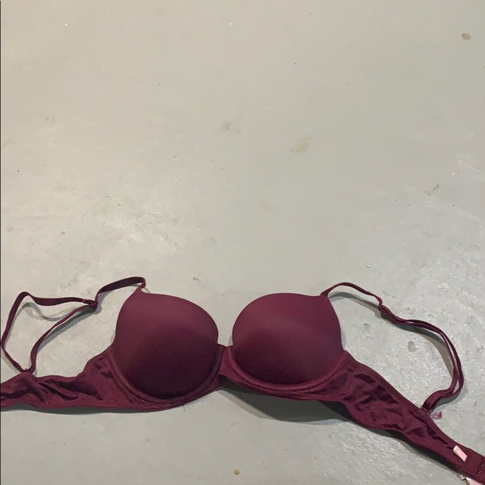 Burgundy bra